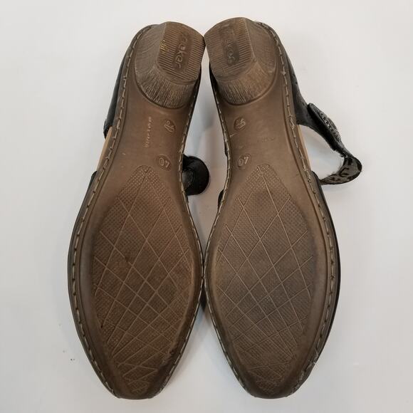 Rieker Antistress Women's Black Gray Mary Jane Leather Comfort Shoes Size 40 - Picture 9 of 12